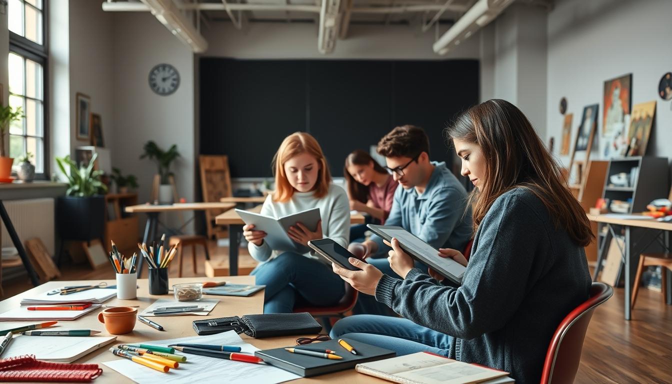 Student preparing for exams with study materials